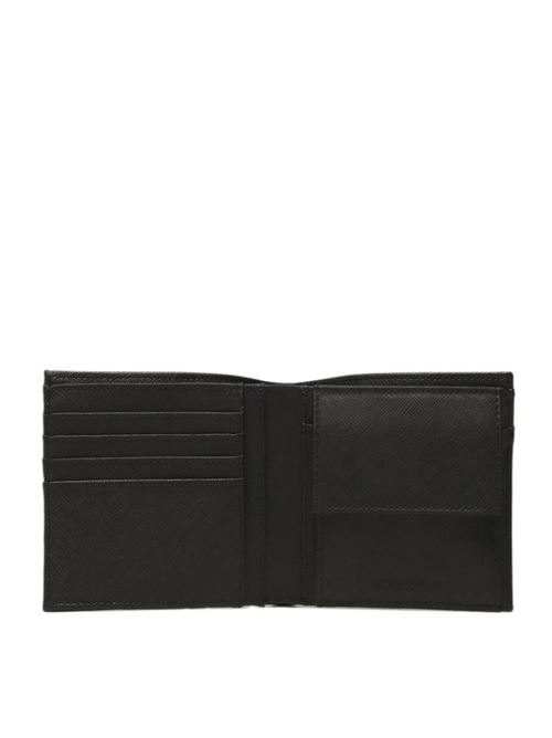 Portafoglio coin pocket in pelle rigenerata saffiano Emporio Armani | Y4R165 Y138E.81072